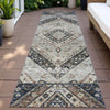 Piper Looms Chantille Geometric ACN2195 Black Machine Washable Area Rug Runner Outdoor Lifestyle Image Feature