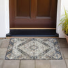 Piper Looms Chantille Geometric ACN2195 Black Machine Washable Area Rug Scatter Outdoor Lifestyle Image Feature