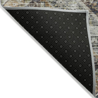 Piper Looms Chantille Geometric ACN2195 Brown Machine Washable Area Rug Backing Image