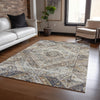 Piper Looms Chantille Geometric ACN2195 Brown Machine Washable Area Rug Lifestyle Image Feature