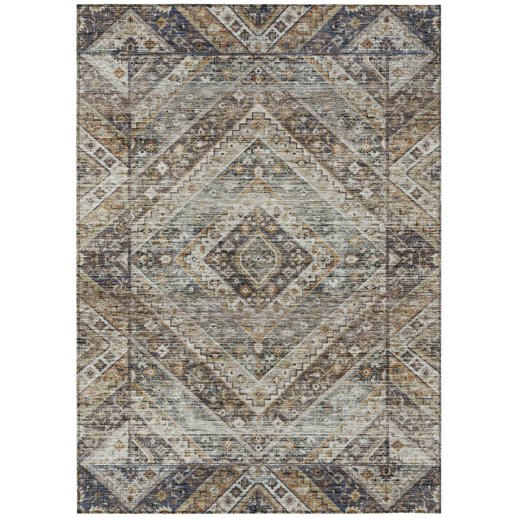 Piper Looms Chantille Geometric ACN2195 Brown Machine Washable Area Rug main image