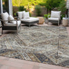 Piper Looms Chantille Geometric ACN2195 Brown Machine Washable Area Rug Outdoor Lifestyle Image Feature