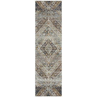 Piper Looms Chantille Geometric ACN2195 Brown Machine Washable Area Rug Runner Main Image