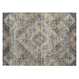 Piper Looms Chantille Geometric ACN2195 Brown Machine Washable Area Rug Scatter Main Image