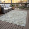 Piper Looms Chantille Geometric ACN2195 Ivory Machine Washable Area Rug Outdoor Lifestyle Image Feature