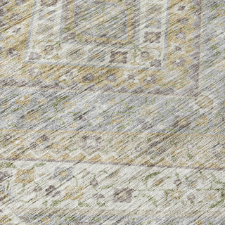 Piper Looms Chantille Geometric ACN2195 Ivory Machine Washable Area Rug Swatch Image
