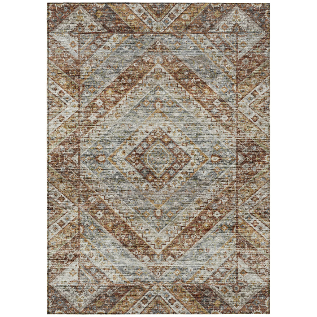 Piper Looms Chantille Geometric ACN2195 Paprika Machine Washable Area Rug main image