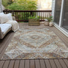 Piper Looms Chantille Geometric ACN2195 Paprika Machine Washable Area Rug Outdoor Lifestyle Image Feature