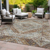 Piper Looms Chantille Geometric ACN2195 Paprika Machine Washable Area Rug Outdoor Lifestyle Image Feature