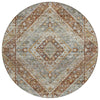 Piper Looms Chantille Geometric ACN2195 Paprika Machine Washable Area Rug Round Main Image