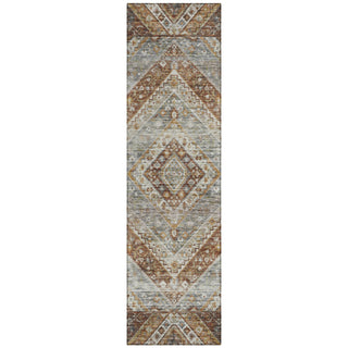 Piper Looms Chantille Geometric ACN2195 Paprika Machine Washable Area Rug Runner Main Image