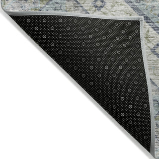 Piper Looms Chantille Geometric ACN2195 Sky Machine Washable Area Rug Backing Image