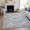 Piper Looms Chantille Geometric ACN2195 Sky Machine Washable Area Rug Lifestyle Image Feature