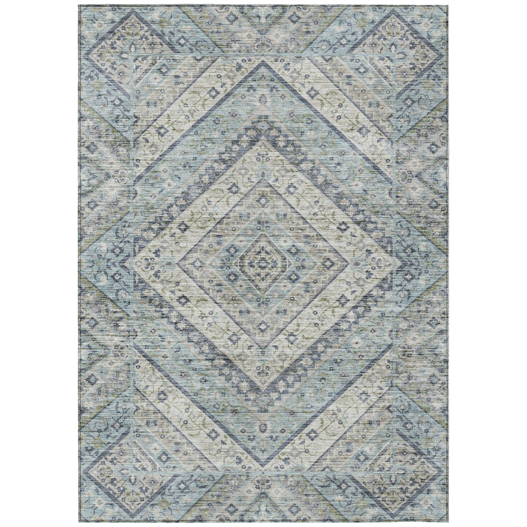 Piper Looms Chantille Geometric ACN2195 Sky Machine Washable Area Rug main image