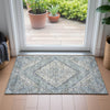 Piper Looms Chantille Geometric ACN2195 Sky Machine Washable Area Rug Scatter Lifestyle Image Feature
