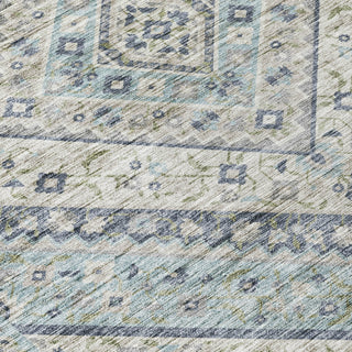 Piper Looms Chantille Geometric ACN2195 Sky Machine Washable Area Rug Swatch Image