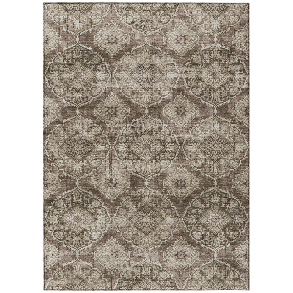 Piper Looms Chantille Panel ACN2196 Chocolate Machine Washable Area Rug main image