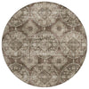 Piper Looms Chantille Panel ACN2196 Chocolate Machine Washable Area Rug Round Main Image