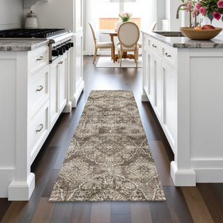 Piper Looms Chantille Panel ACN2196 Chocolate Machine Washable Area Rug Runner Lifestyle Image Feature
