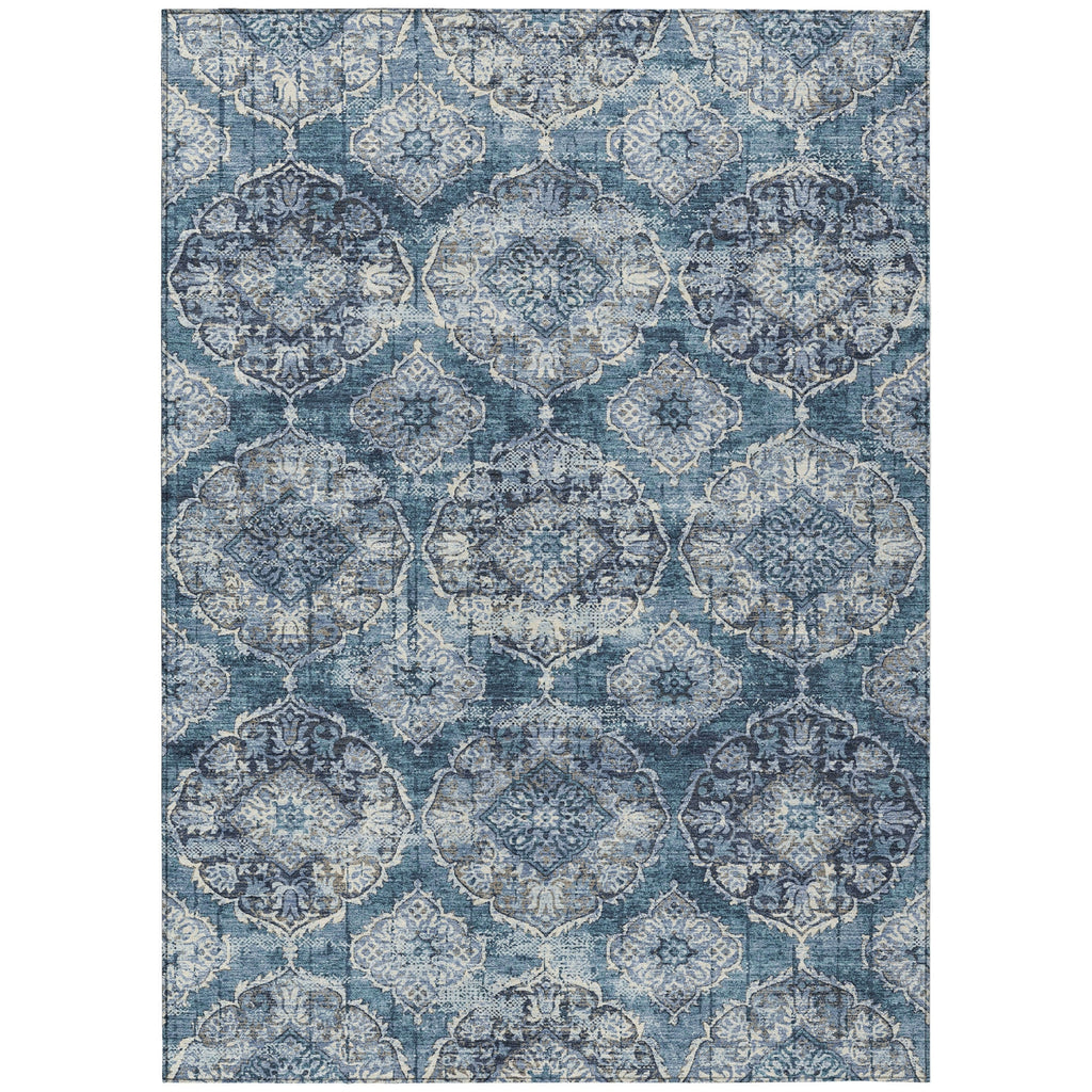 Piper Looms Chantille Panel ACN2196 Denim Machine Washable Area Rug main image