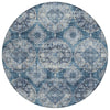 Piper Looms Chantille Panel ACN2196 Denim Machine Washable Area Rug Round Main Image