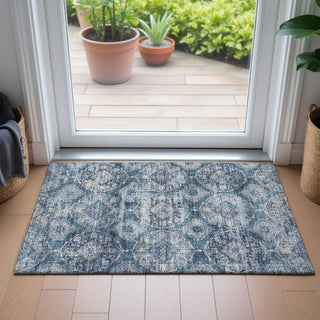 Piper Looms Chantille Panel ACN2196 Denim Machine Washable Area Rug Scatter Lifestyle Image Feature