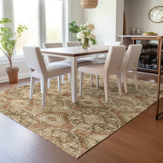 Piper Looms Chantille Panel ACN2196 Paprika Machine Washable Area Rug Lifestyle Image Feature