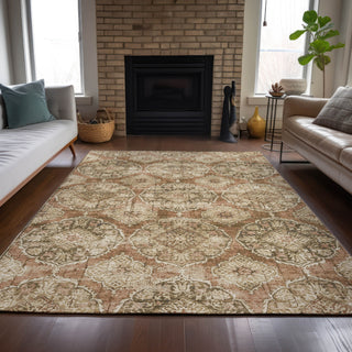 Piper Looms Chantille Panel ACN2196 Paprika Machine Washable Area Rug Lifestyle Image Feature