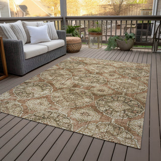Piper Looms Chantille Panel ACN2196 Paprika Machine Washable Area Rug Outdoor Lifestyle Image Feature