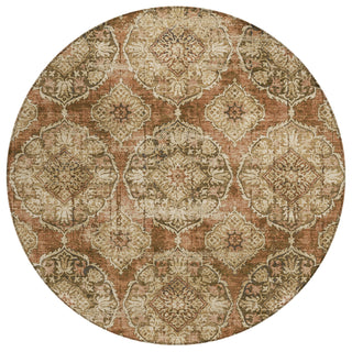 Piper Looms Chantille Panel ACN2196 Paprika Machine Washable Area Rug Round Main Image