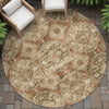 Piper Looms Chantille Panel ACN2196 Paprika Machine Washable Area Rug Round Outdoor Lifestyle Image Feature
