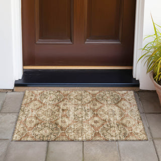 Piper Looms Chantille Panel ACN2196 Paprika Machine Washable Area Rug Scatter Outdoor Lifestyle Image Feature