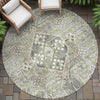 Piper Looms Chantille Global ACN2197 Aloe Machine Washable Area Rug Round Outdoor Lifestyle Image Feature