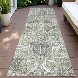 Piper Looms Chantille Global ACN2197 Aloe Machine Washable Area Rug Runner Outdoor Lifestyle Image Feature