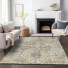 Piper Looms Chantille Global ACN2197 Gold Machine Washable Area Rug Lifestyle Image Feature