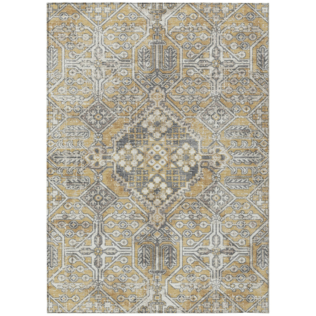 Piper Looms Chantille Global ACN2197 Gold Machine Washable Area Rug main image