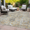 Piper Looms Chantille Global ACN2197 Gold Machine Washable Area Rug Outdoor Lifestyle Image Feature