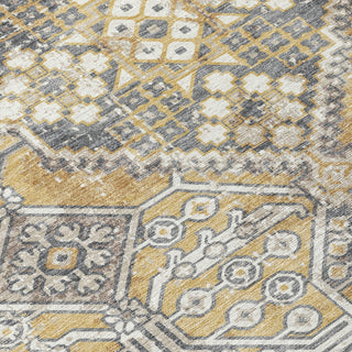 Piper Looms Chantille Global ACN2197 Gold Machine Washable Area Rug Swatch Image
