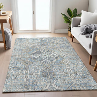 Piper Looms Chantille Global ACN2197 Sky Machine Washable Area Rug Lifestyle Image Feature