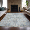 Piper Looms Chantille Global ACN2197 Sky Machine Washable Area Rug Lifestyle Image Feature