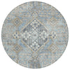 Piper Looms Chantille Global ACN2197 Sky Machine Washable Area Rug Round Main Image