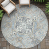 Piper Looms Chantille Global ACN2197 Sky Machine Washable Area Rug Round Outdoor Lifestyle Image Feature