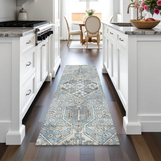 Piper Looms Chantille Global ACN2197 Sky Machine Washable Area Rug Runner Lifestyle Image Feature