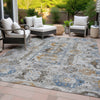 Piper Looms Chantille Bohemian ACN2198 Gray Machine Washable Area Rug Outdoor Lifestyle Image Feature