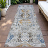Piper Looms Chantille Bohemian ACN2198 Gray Machine Washable Area Rug Runner Outdoor Lifestyle Image Feature