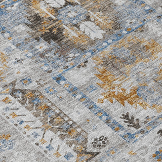 Piper Looms Chantille Bohemian ACN2198 Gray Machine Washable Area Rug Swatch Image