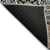 Piper Looms Chantille Panel ACN2199 Black Machine Washable Area Rug Backing Image