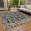 Piper Looms Chantille Panel ACN2199 Black Machine Washable Area Rug Outdoor Lifestyle Image Feature