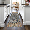 Piper Looms Chantille Panel ACN2199 Black Machine Washable Area Rug Runner Lifestyle Image Feature