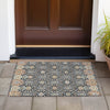 Piper Looms Chantille Panel ACN2199 Black Machine Washable Area Rug Scatter Outdoor Lifestyle Image Feature